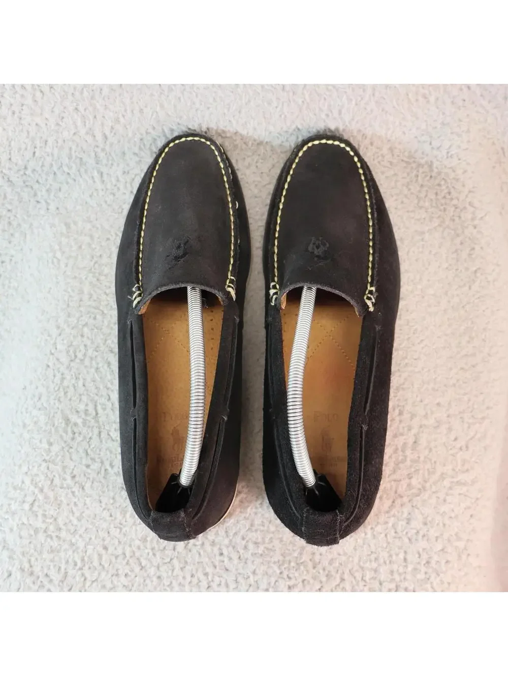 Polo Ralph Lauren Loafers Men 11.5 Suede Slip On Black